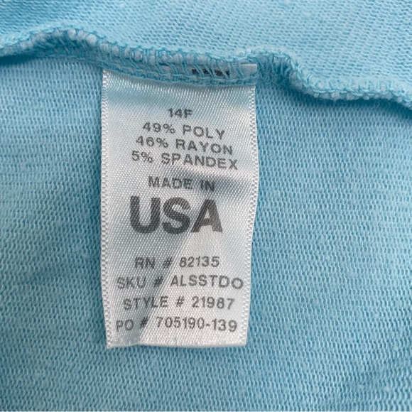 Fresh Produce Studio Tunic Blue Top Size M/L Handkerchief Hem Scoop Neck READ - Picture 8 of 8